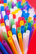 Colorful drinking straws background