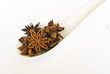 star anise in oriental spoon