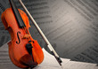 Musical instrument – violin and notes