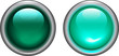 cyan on and off buttons - vector cyan on and off buttons - vector