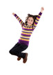 Joyful little girl jumping Joyful little girl jumping