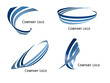 Set of four vector ribbons