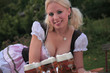 blonde Frau im Dirndl01 blonde Frau im Dirndl01