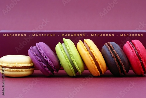 Foto: assortiment de macarons appétissants assortiment de macarons appétissants