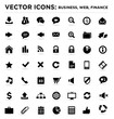 black vector business web finance icons 04