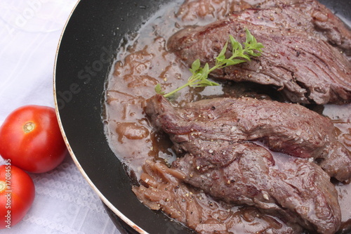 Photo: onglet poêlé sauce à l'échalotte onglet poêlé sauce à l'échalotte