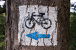 Bike route sign