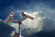security camera under blue sky