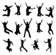 illustration - hüpfende silhouetten illustration - hüpfende silhouetten