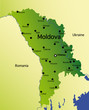 detailed vector map of moldova