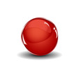 bright red vector ball - good for buttons, icons