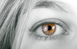 blond woman yellow eye