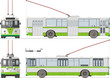 Urban trolleybus isolated