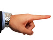 Photo: Businessman's hand pointing finger Businessman's hand pointing finger