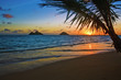 Pacific sunrise at Lanikai beach, Hawaii