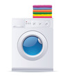 Realistic vector washing machine