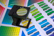 Magnifying Glass on Color Swatches Series Magnifying Glass on Color Swatches Series