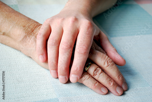 close-up of two hands