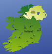 detailed vector map of ireland