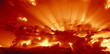 Golden rays and red clouds
