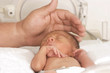 Photo: Newborn baby inside incubator Newborn baby inside incubator
