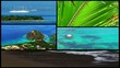 Mosaique d'images des Caraibes.