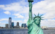 The Statue of Liberty and Jersey City