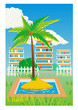 Personal island in a court yard