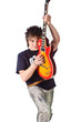 Rocker with electric guitar