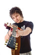 Rocker with electric guitar
