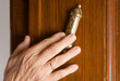 Hand on mesusah