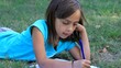 écriture dans le jardin
