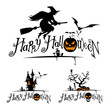 Halloween vector logos for designers.