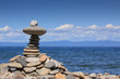 Pebble stones on the Baikal beach