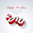 Vector greeting card 2010. Editable