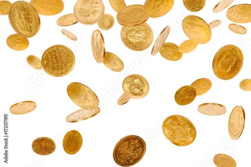 Photo: Falling Gold Coins Falling Gold Coins