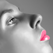 Beautiful heart looking lips