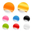 Set of blank stickers. Editable, no mesh.
