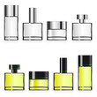 Blank fragrance container templates. Editable. No mesh