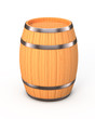 New oak barrel isolated on white New oak barrel isolated on white