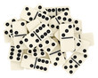 Big heap from dominoes on white background Big heap from dominoes on white background
