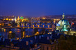 Prague bridges at night, Czech Republic, 2009