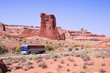 Blue skies and Sunny day at Arches Canyon, Utah. USA