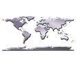 3D Silver World Map 3D Silver World Map