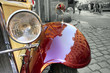 Old fashioned car. Old fashioned car.