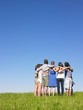 Group in semicircle