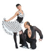 Couple dancers latina style Couple dancers latina style