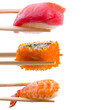 Sushi with chopsticks Sushi with chopsticks