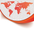 Background template with the countries of the world Background template with the countries of the world