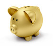 Illustration: Golden piggy bank Golden piggy bank